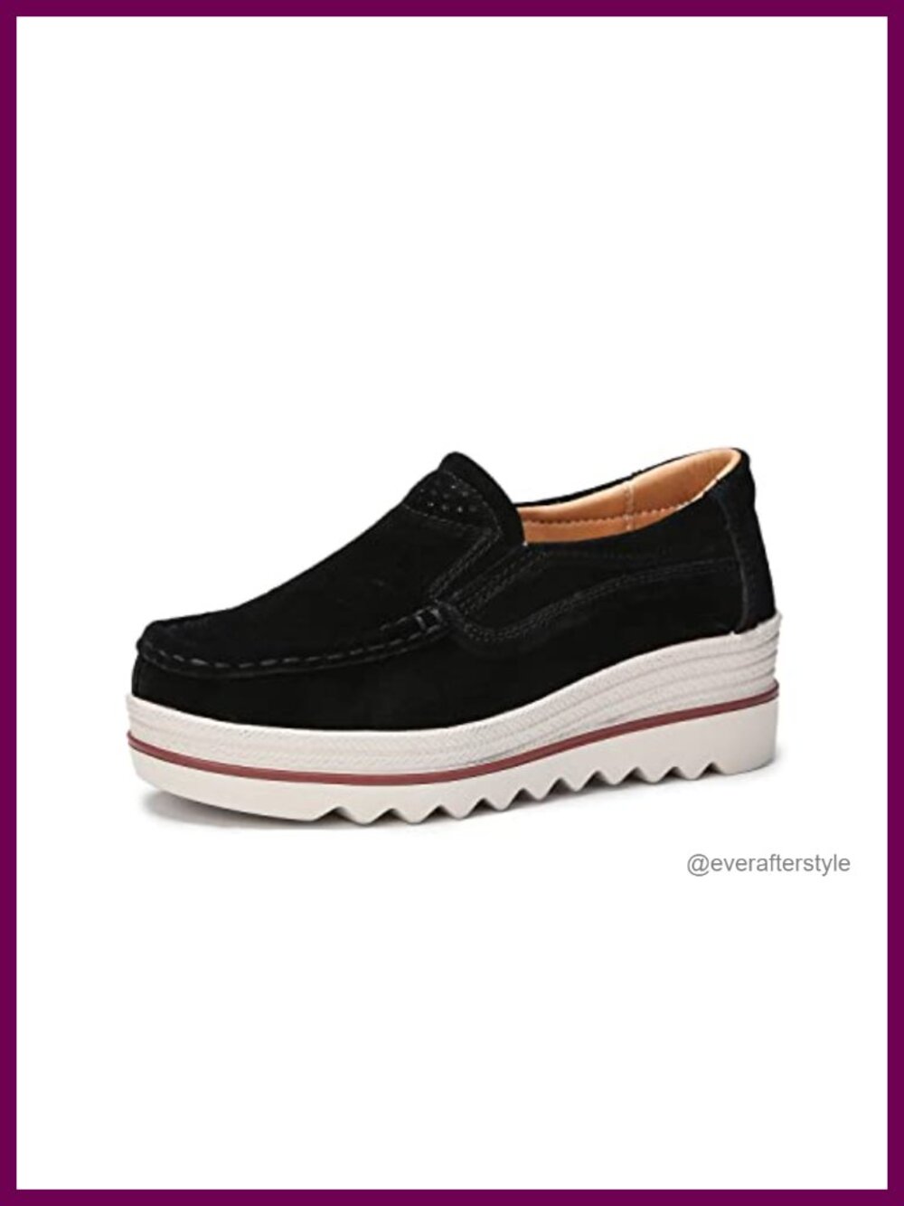 Women's Platform Loafers - Slip On Comfort Walking Shoes, Suede, Fringe,